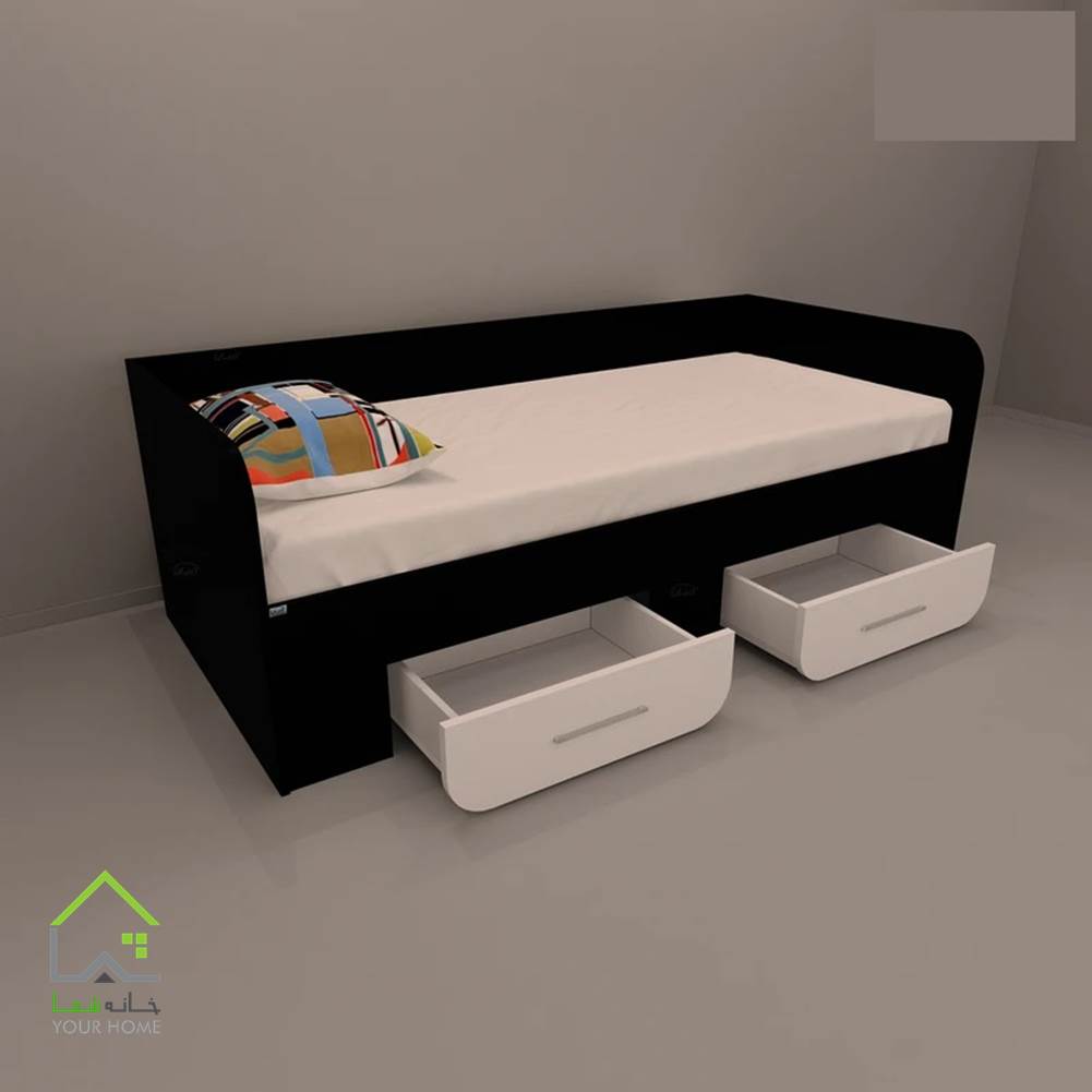 تخت خواب یک نفره با طراحی ساده